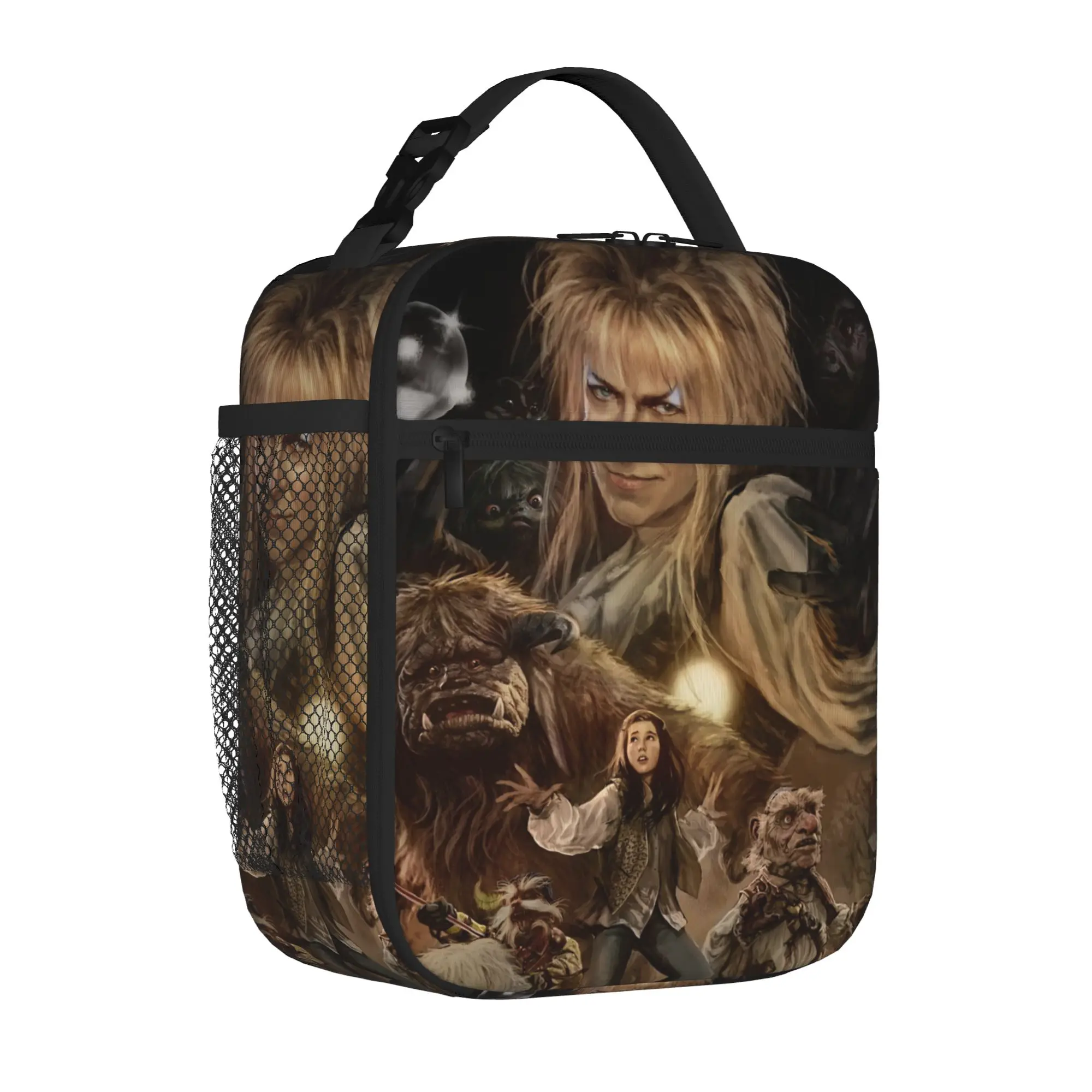 Insulated Lunch Tote Bag Labyrinthes Jareth the-Goblin-King Harajuku Classic Movie Thermal Cooler Lunch Storage Food Box Handle