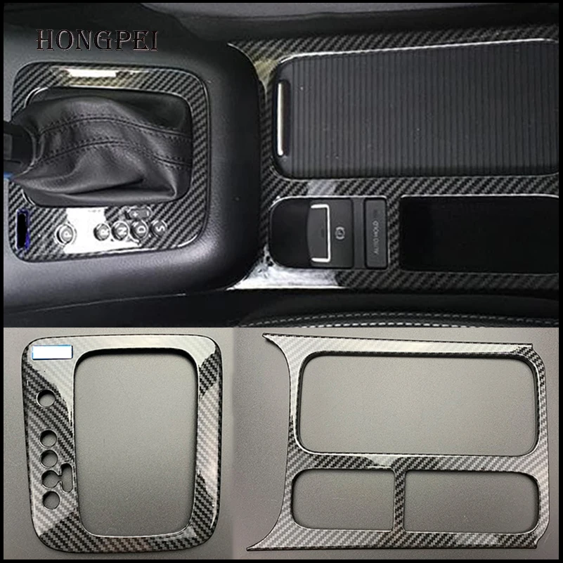 

Car Styling Interior Gear Shift Panel Water Cup Decoration Cover Sticker Trim for VW Tiguan 2010-2015 Auto Parts
