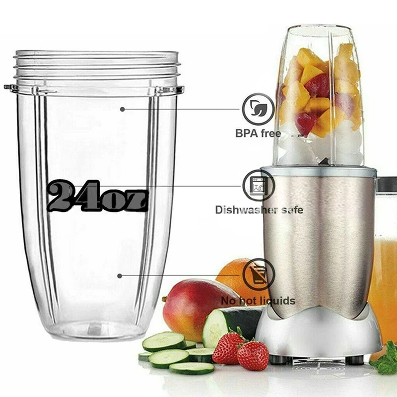 

24OZ For NUTRI600W 900W Juicer Accessories Juicer Mixer Accessories Replacement Blender Cup Jar