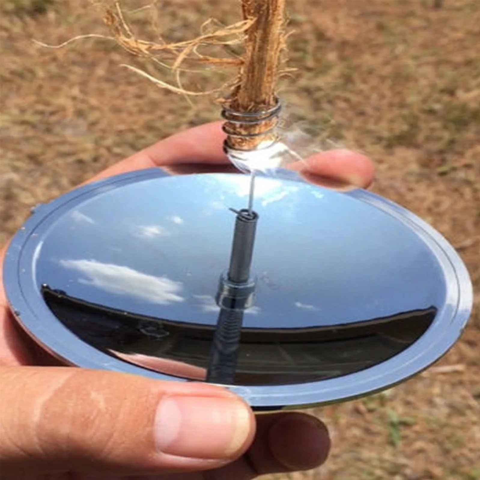 Encendedor Solar Montañismo al aire libre camping supervivencia en la naturaleza estufa solar portátil encendedor de cigarrillos de fuego Cocina solar