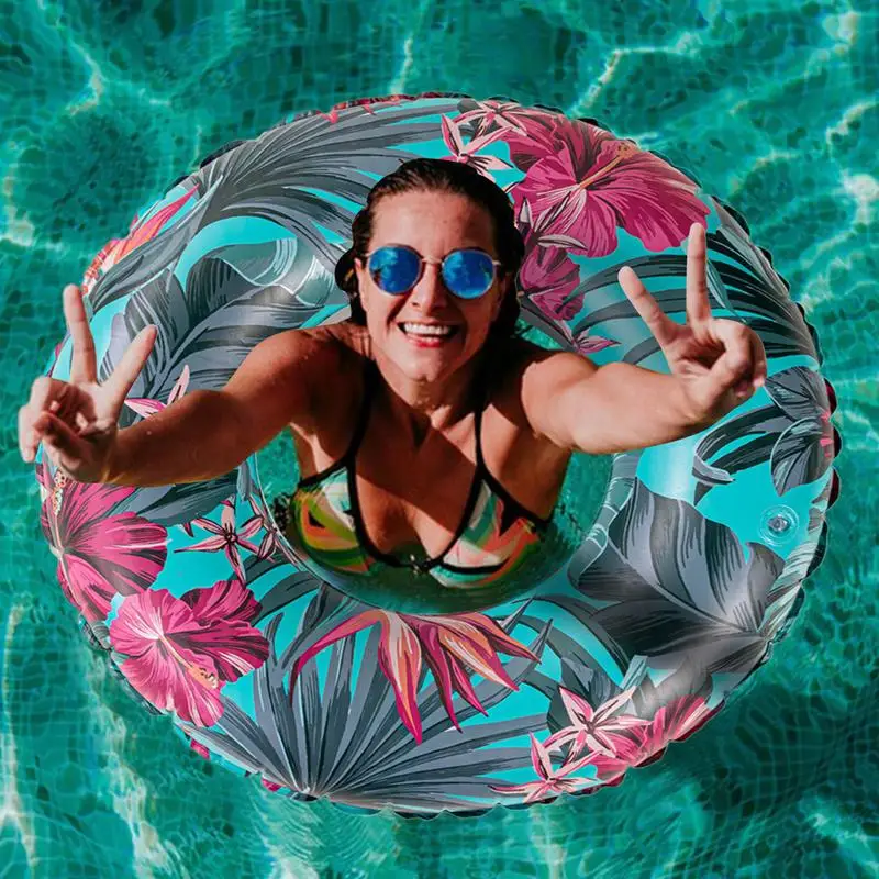 Anillos flotantes para piscina, anillo flotante para piscina, tubos de natación inflables portátiles para mujeres, hombres y adultos, para estanque de playa, relajación divertida y