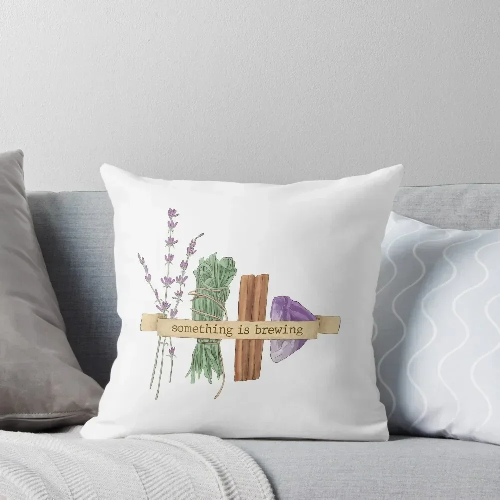 

Something Is Brewing Throw Pillow luxury sofa pillows Bed pillowcases Room decorating items pillow