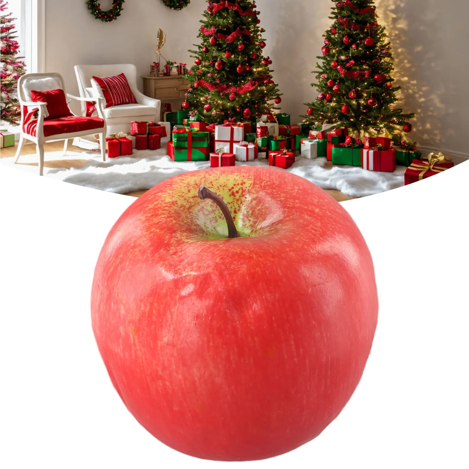 Artificial Apples Simulation Fruit Home Shop Party Lifelike Kitchen Fake Display Food Home Party Decoration 1pc