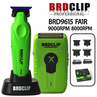 Professional BRDCLIP 9615 9000RPM DLC Special Blue Ceramic Blade FA1R Set Hair Trimmer Shaver Charging Base Hair Clipper Barber
