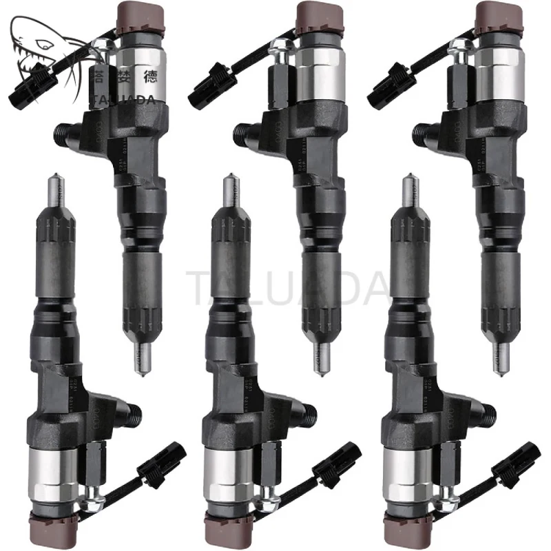 

6PCS 095000-6350 Fuel Injector for J05E Engine SK200-8 SK210-8 SK260-8 Excavator Injection 0950006350 BEST Seller
