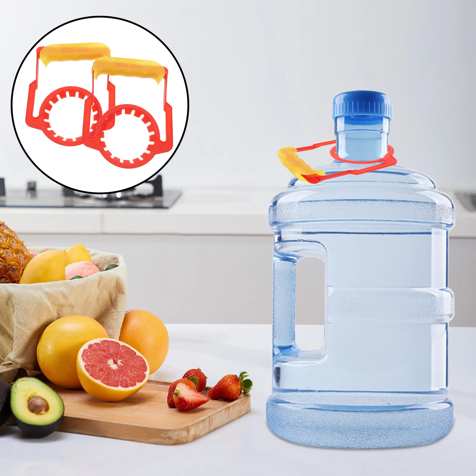 

2 шт. эргономичных ручек-держателей для бутылей с водой, нескользящие, усиленные, для дома, офиса, кемпинга