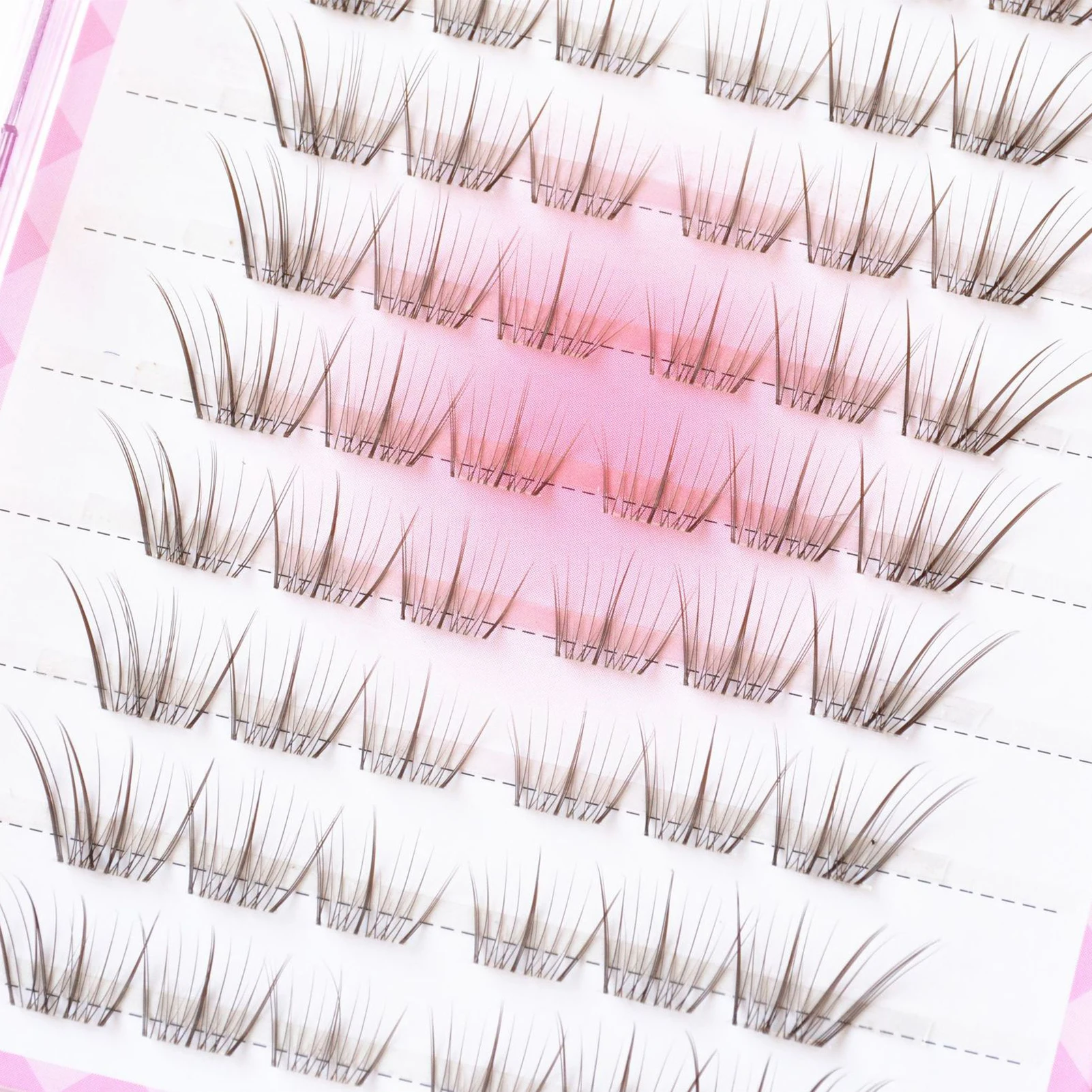 Estensioni ciglia finte marroni naturali 9-13 Lunghezza mista Design leggero Ciglia finte per il trucco quotidiano delle ciglia