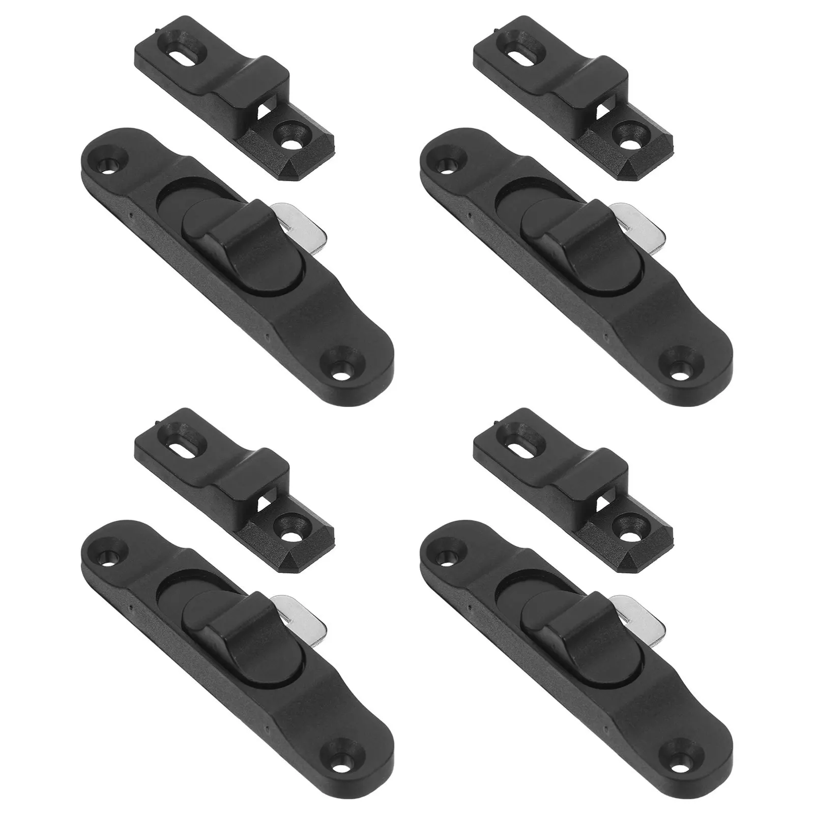 

4Pcs Aluminum Alloy Window Limiter Lock Sliding Latch Window Stopper Safety Restrictor Lock Non-Perforated Black