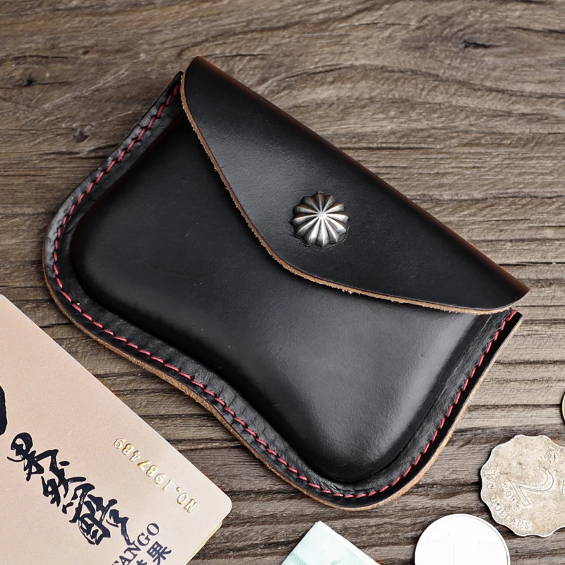 Handmade Genuine Leather Coin Purse Horween Chromexcel Card Holder