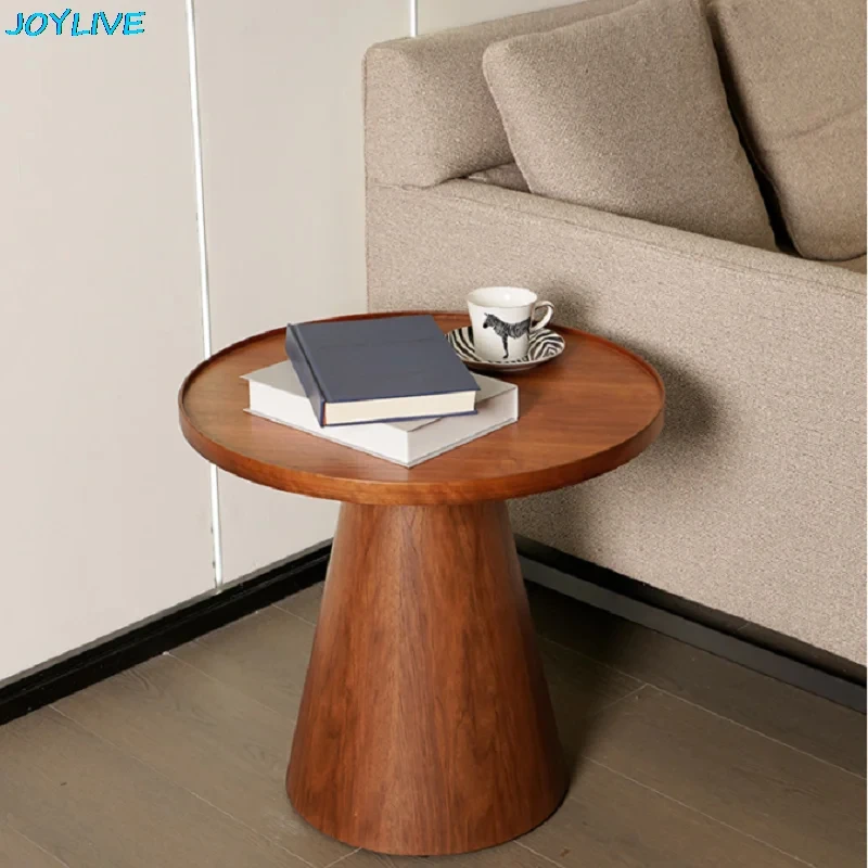 NEW Solid Wood Round Table Vintage Coffee Table Sofa Side Table Japanese Style Home Decoration FAST SHIPPING