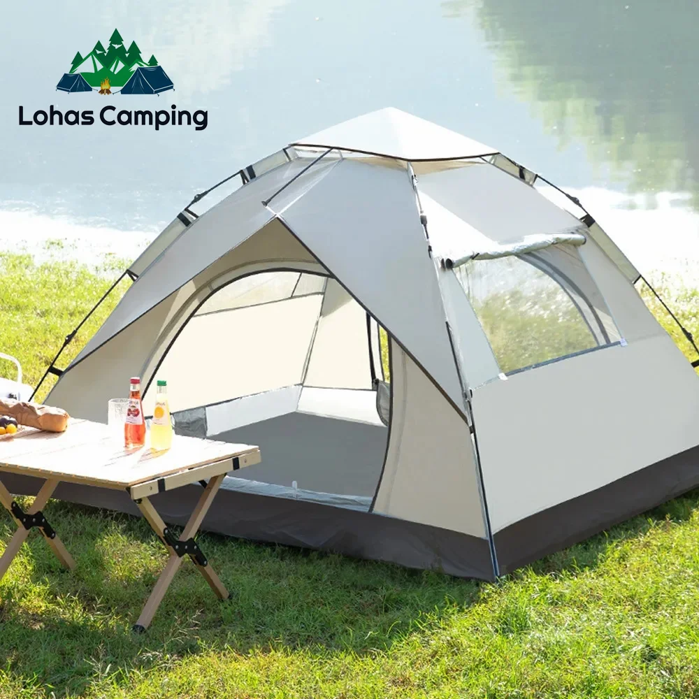 

Lohascamping 2-4 People Camping one touch tent Outdoor Automatic Quick-opening Tent Pop-up Tent Fishing Beach Sunshine Shelter