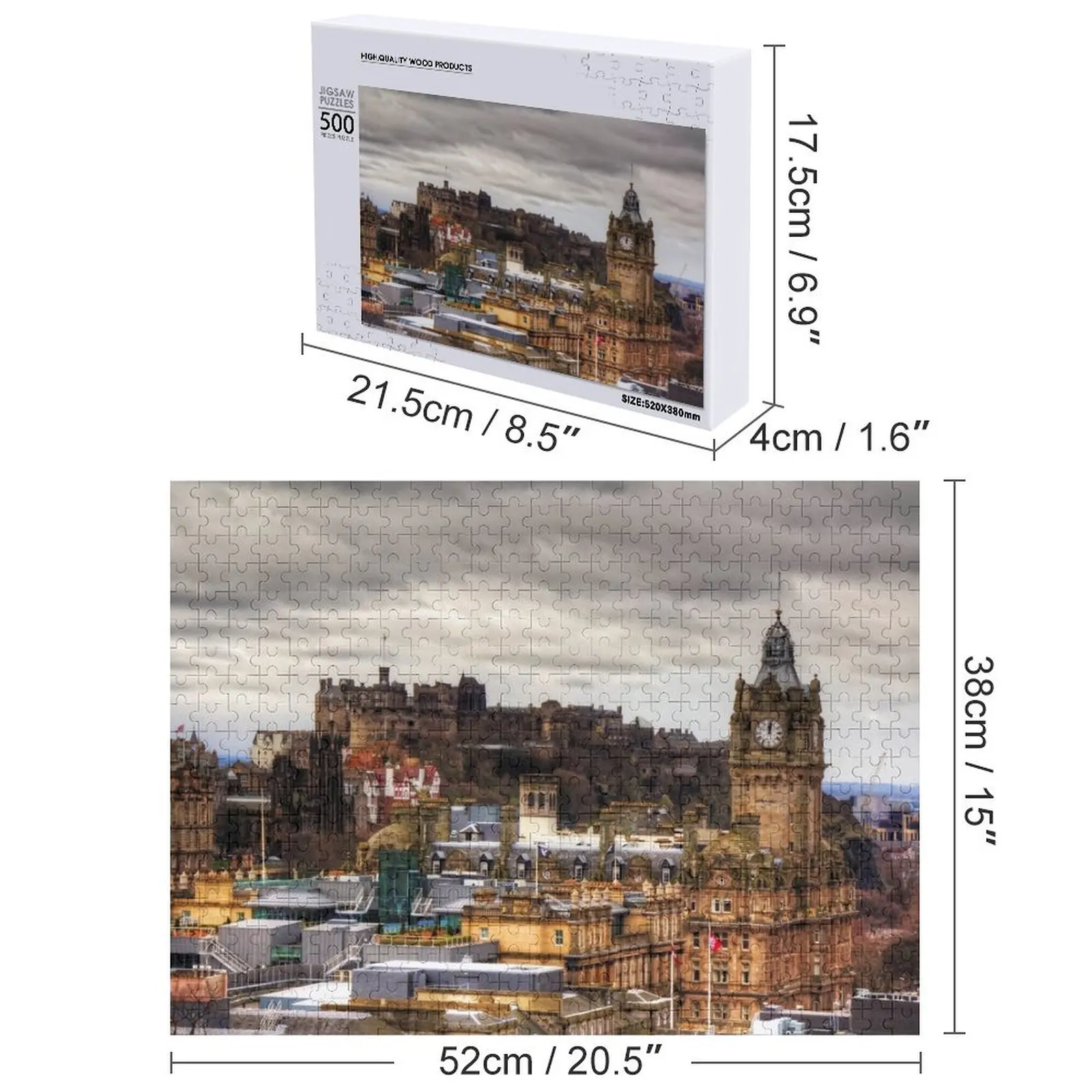 Regarder la vieille ville Puzzle Nom personnalisé Puzzle cadeau personnalisable