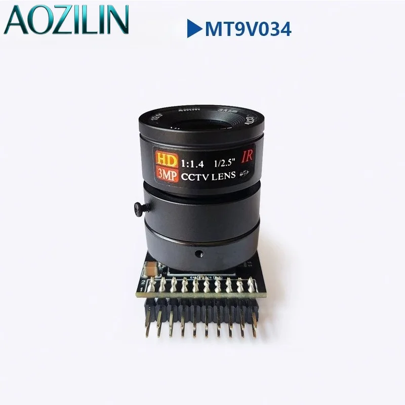 AOZILIN MT9V034 Monochrome Global Shutter Camera Module Infrared Image Capture For FPGA Development Board