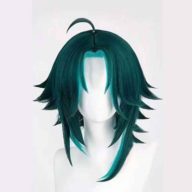Genshin Impact Xiao Cosplay Wig Vigilant Yaksha Long Hair Crimson Version Custom Color Easy to Style