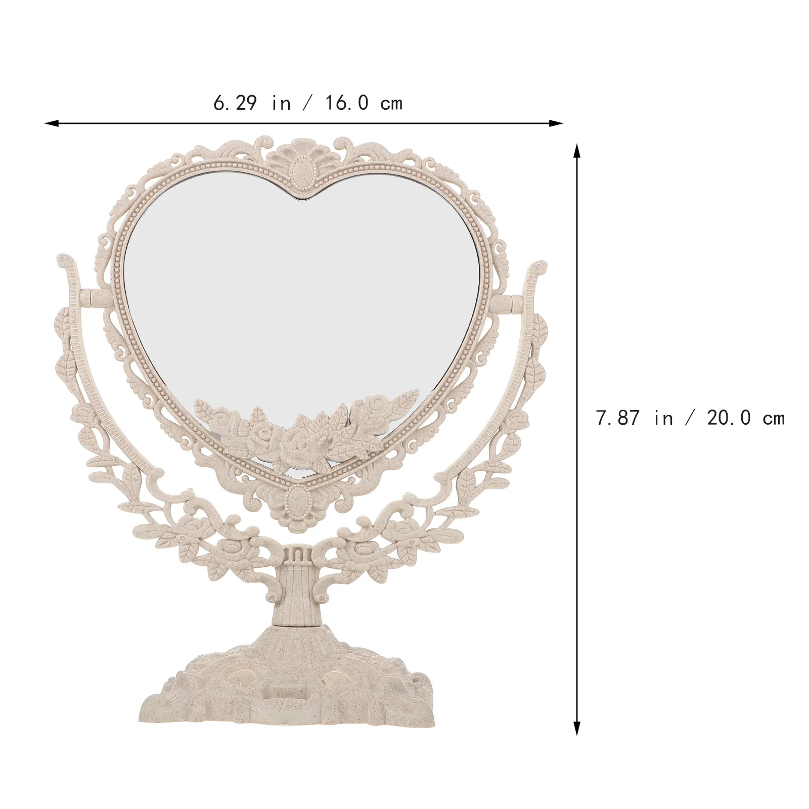 1 قطعة مرآة ماكياج أنيقة السلس عالية الوضوح سطح المكتب مرآة للحمام غرفة نوم منضدة الزينة #6