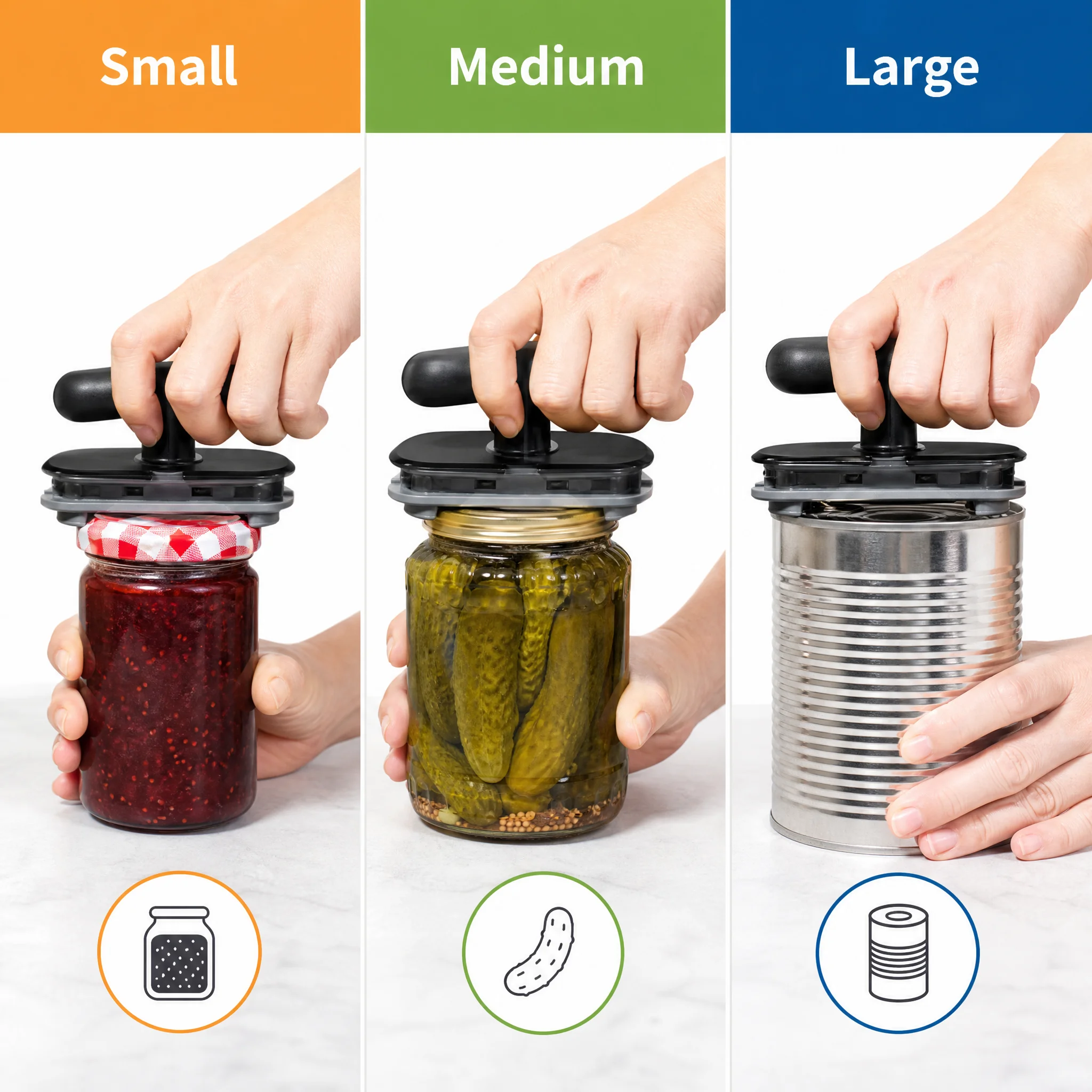 1 adjustable multi-functional bottle and jar opener - easy-grip manual kitchen tool, made of durable ABS material, no power supply required, perfect for parties and daily use, kitchen bottle and jar opener