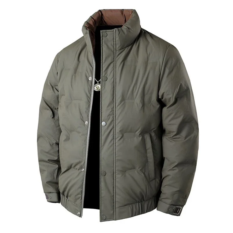 2026 Winter New Men Casual White Duck Down Coats Male Fashion Windproof Short Puffer Jacket Thickened Warm Parkas