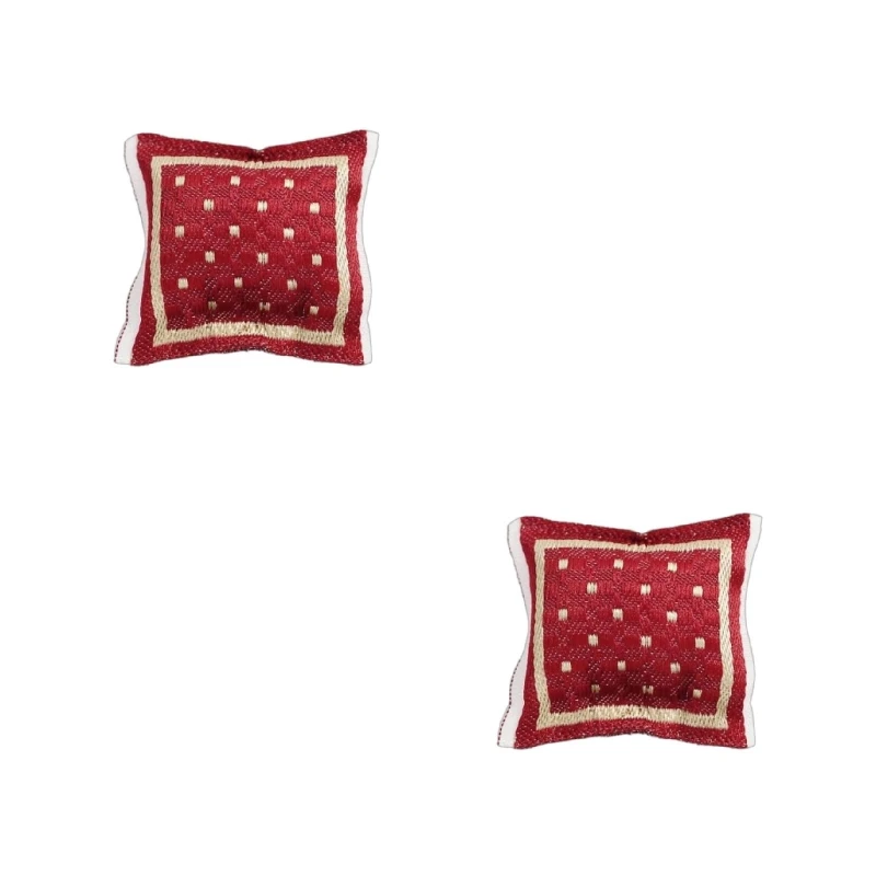 1/12 Scale Red Pillow Cushion For Doll House Sofa Couch Miniature Bedroom Furnit