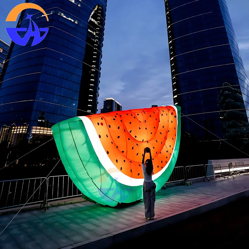 دعامات البطيخ العملاقة القابلة للنفخ المخصصة مع منفاخات، مناسبة للأنشطة الخارجية وشاشات ديكور مركز التسوق