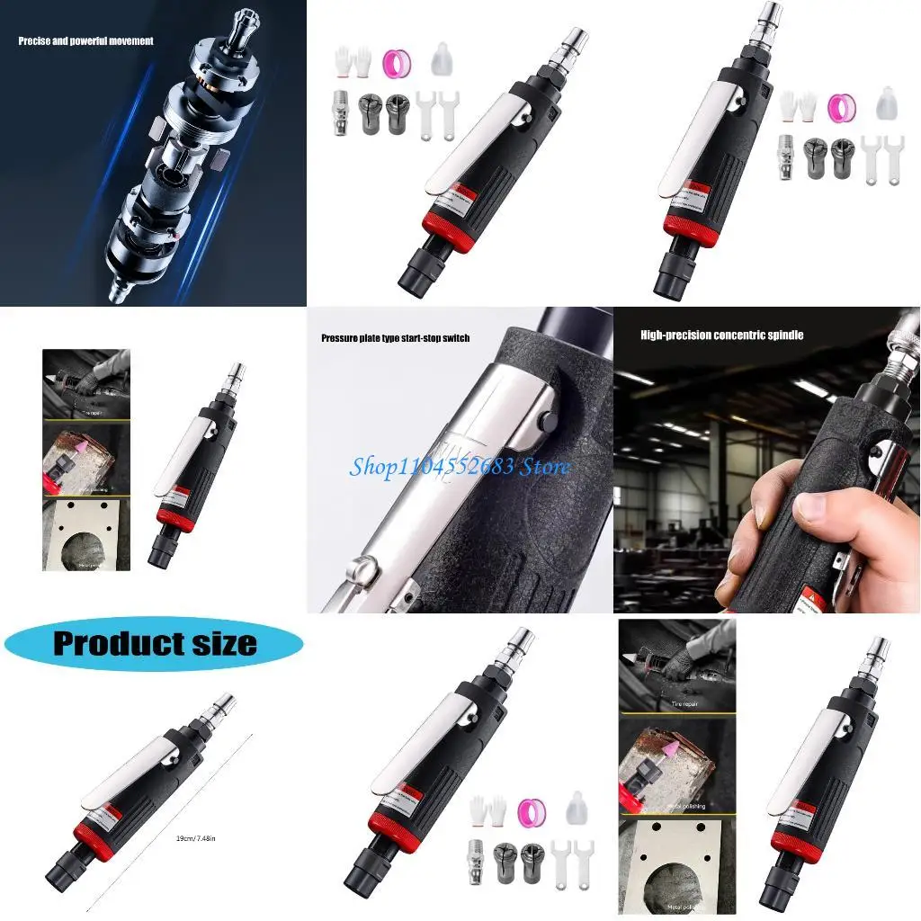 Y6GD Professional Mini Pneumatic Sander Aluminum Alloy Construction High Speed Motor Complex Grinding Ability