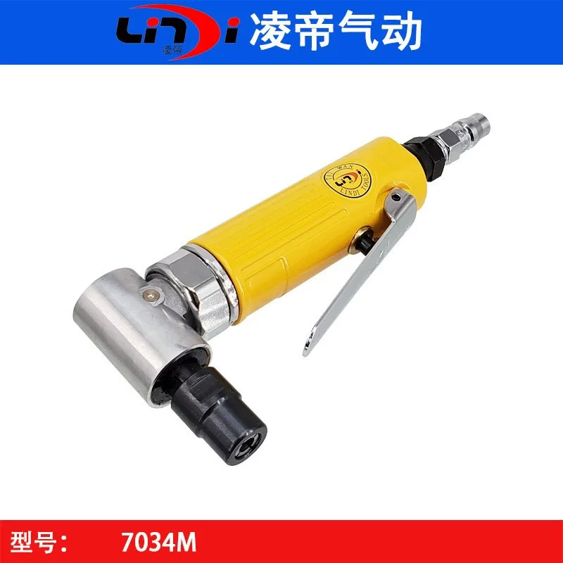 Taiwan Lingdi 7034m Pneumatic Engraving Grinder, Right-Angle Air Grinder, Elbow Grinder, 6mm Grinding Wheel Machine