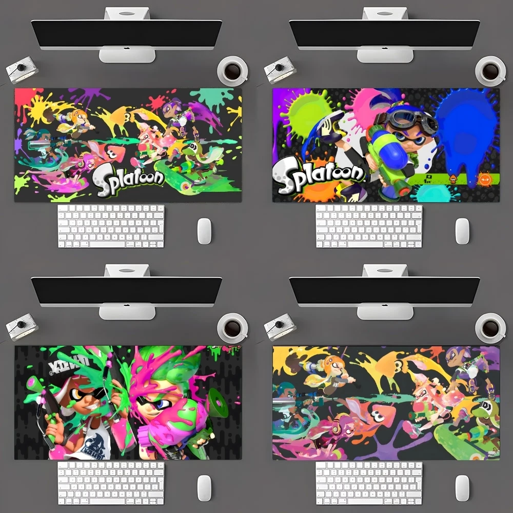 Splatoons Cartoon Mouse Pad 700x400 gentleman Large Gaming  Big Mouse Mat Computer Locking Edge MousePad 90x40cm Keyboard Desk