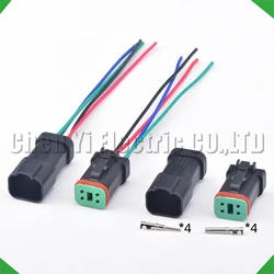 4 Pin Black Automotive Connectors Wire harness Plug For Deutsch Engineering Vehicle DT06-4S DT04-4P DT06-4S-E005 DT04-4P-E005