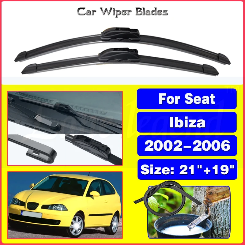 

For SEAT Ibiza 2002 2003 2004 2005 2006 Hatchback SC ST Accessories Car Front Windscreen Wiper Blades Brushes Cutter U J Hook