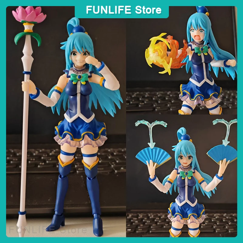 KonoSuba anime figure Aqua Action figure DX-399 Joint Movable Models Desktop Ornament Anime Collectible Decoration for Fans