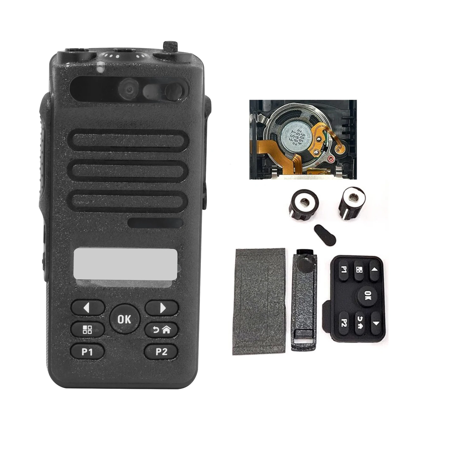 Black Walkie Talkie Replacement Housing Cover Case With OEM Speaker For Portable Radio XPR3500E XIR P6620 DEP570