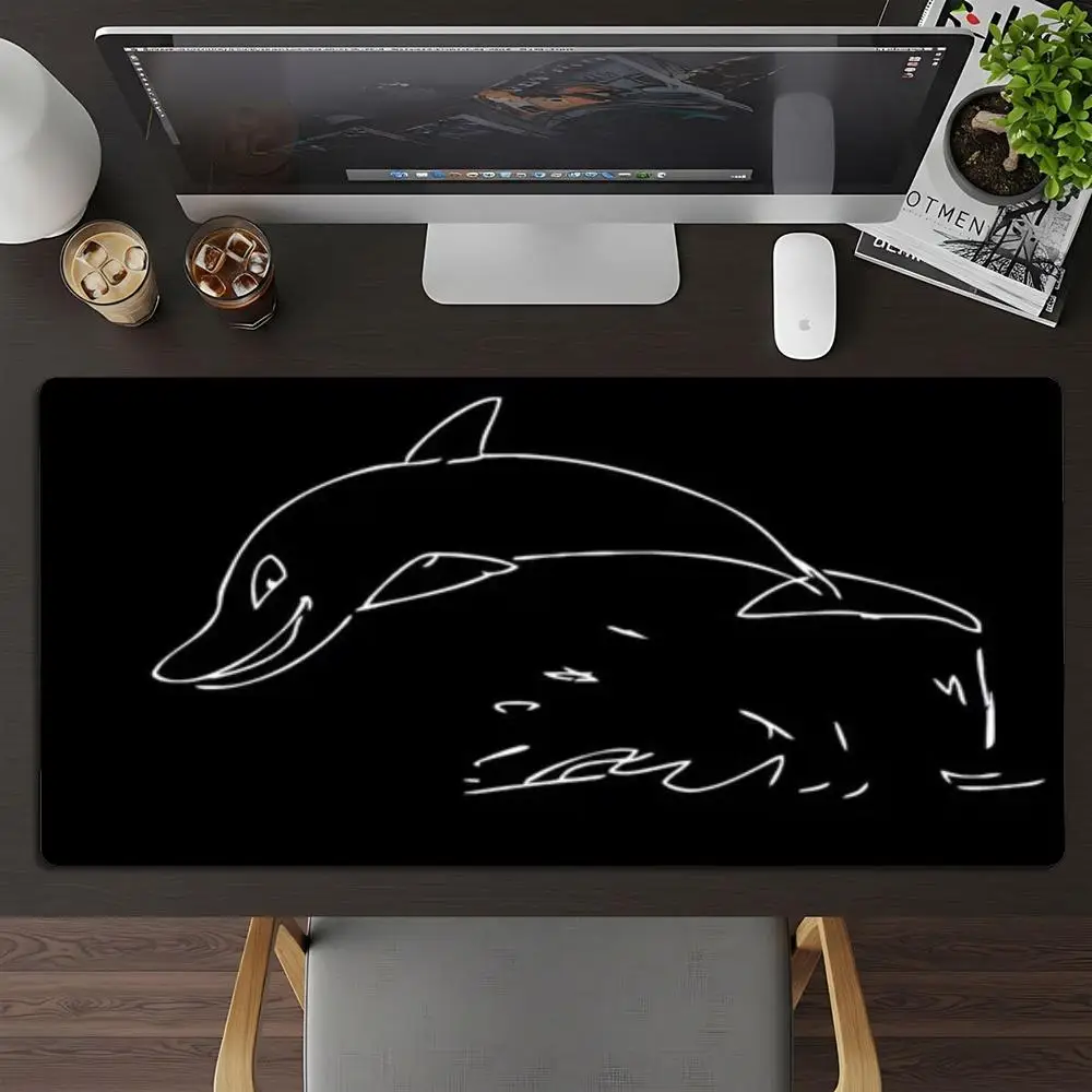 Minimal White Whale Mouse Pad Minimalist Non-slip Mat Large Pc Gamer Cabinet Keyboard Deskmat Gaming Accessories Mousepad XXL