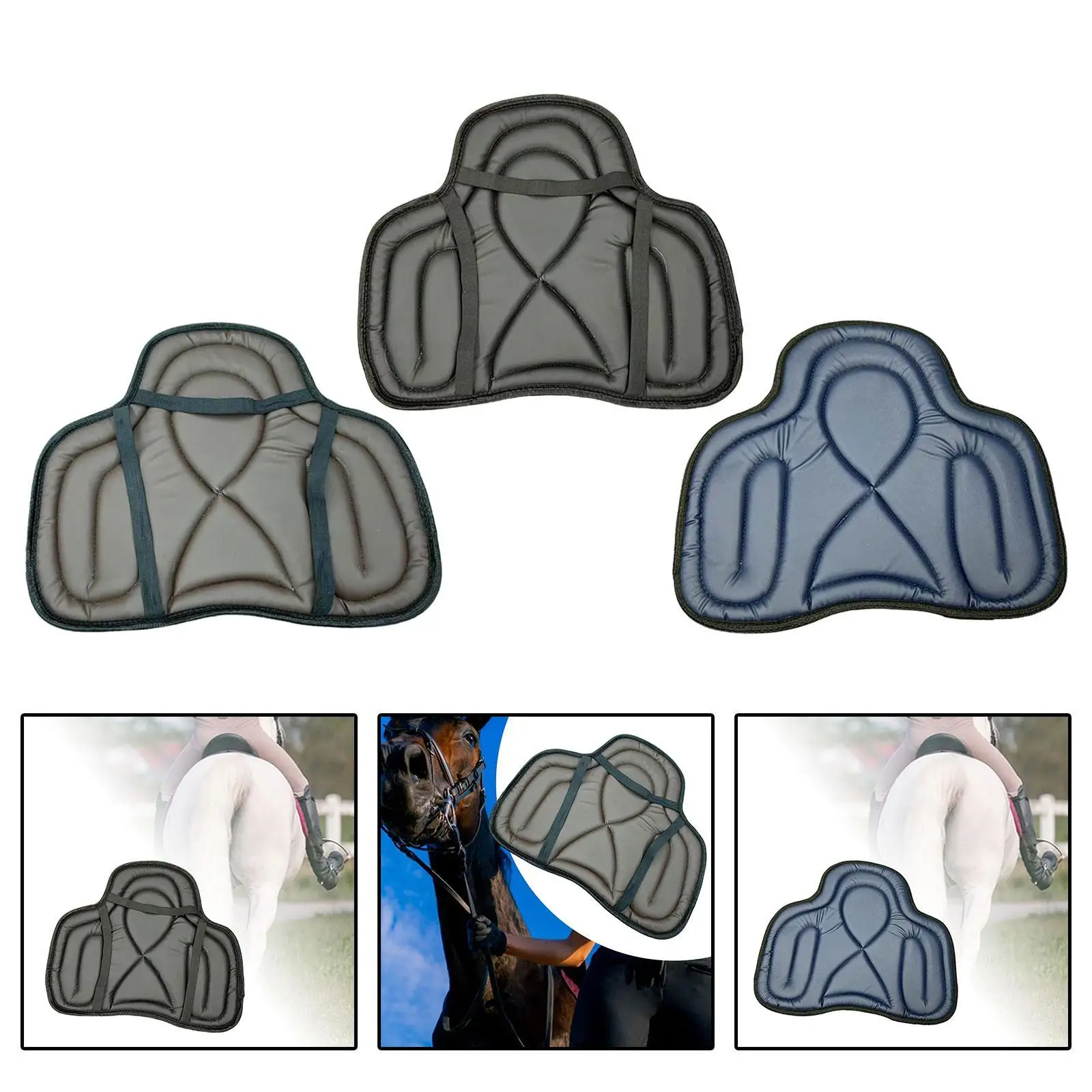 Saddle Pad Equestrian Seat Cushion with Fixing Strap Equestrian Riding