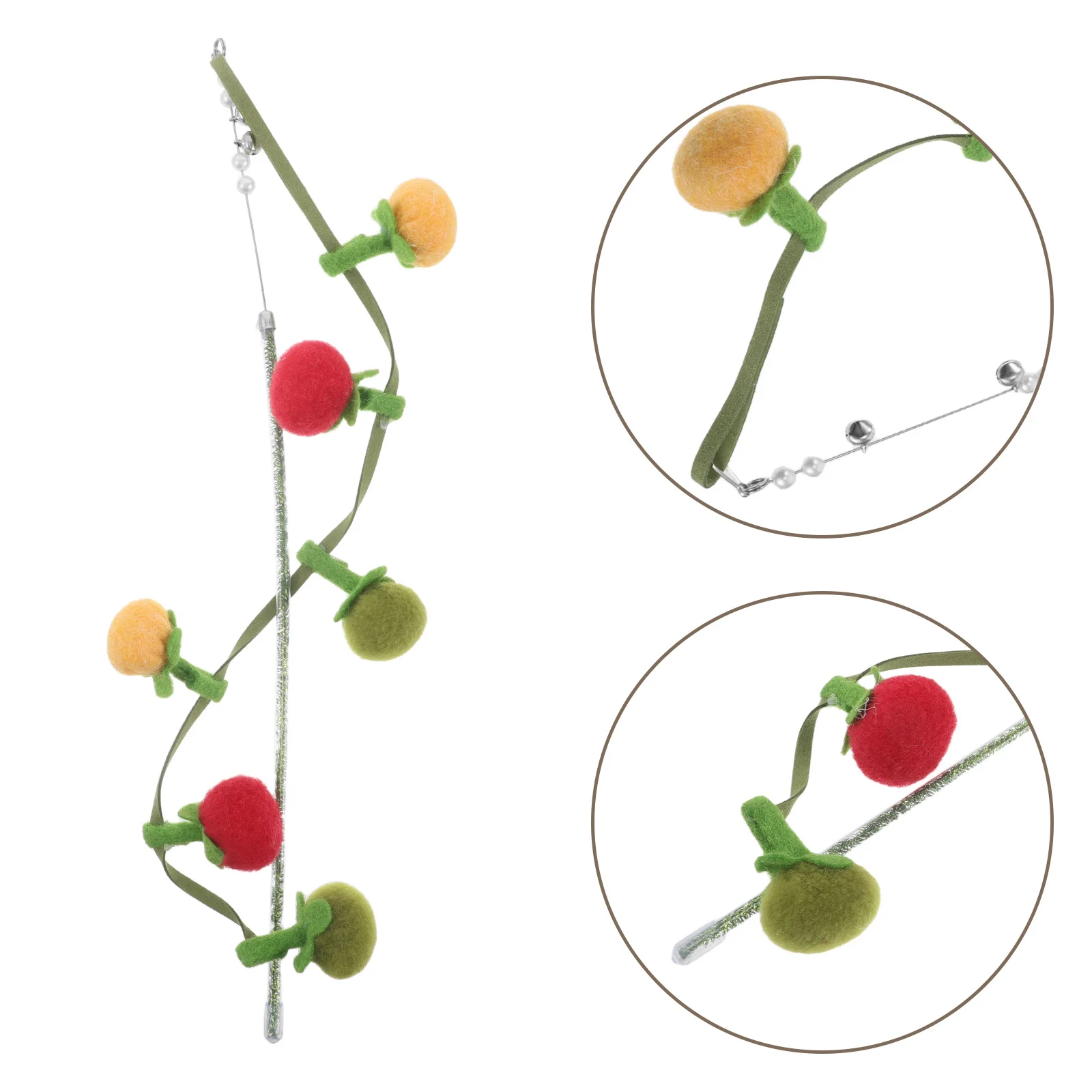 

Cat Teaser Wand Set 34.6 Inch With Bell Catnip Rope For Indoor Kittens Interactive Play Sturdy Lightweight Pet