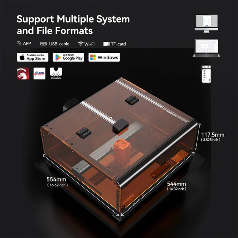 Atomstack X24 Pro 120W All-In-One 2nd Generation Laser Engraver + B3 Enclosure Dust-Proof Protective Box