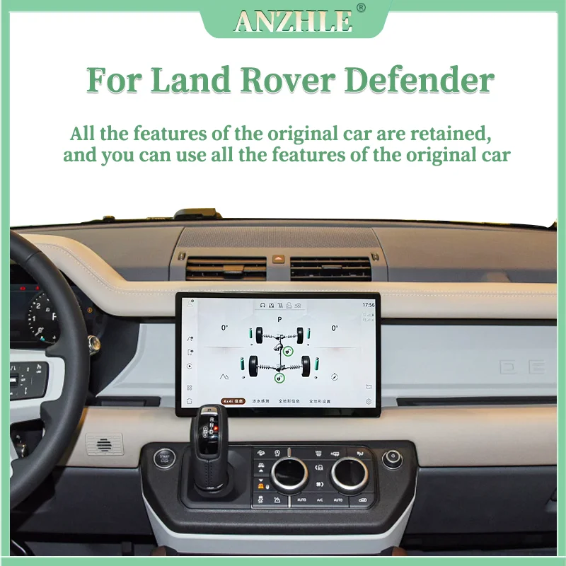 ANZHLE 11.4“ Curved Screen For Land Rover Defender 90 110 130 L663 2020-2024 Year Head Unit Screen Full Touch Retain OEM System