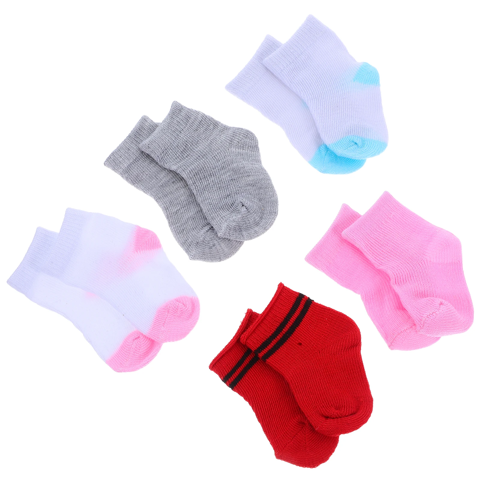 

18 Inch 5 Pairs Socks Soft Comfortable Elegant Design Multiple Styles Girls Lace Babydoll Accessories Action