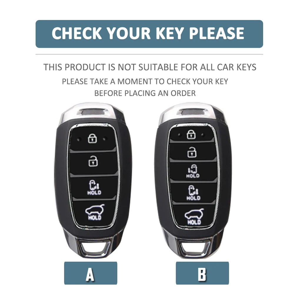 For Hyundai CUSTO 2021 2022 Smart Keyless Go Remote 4 5 Buttons Silicone Car Fob Key Cover Case Protector Keychain Accessories