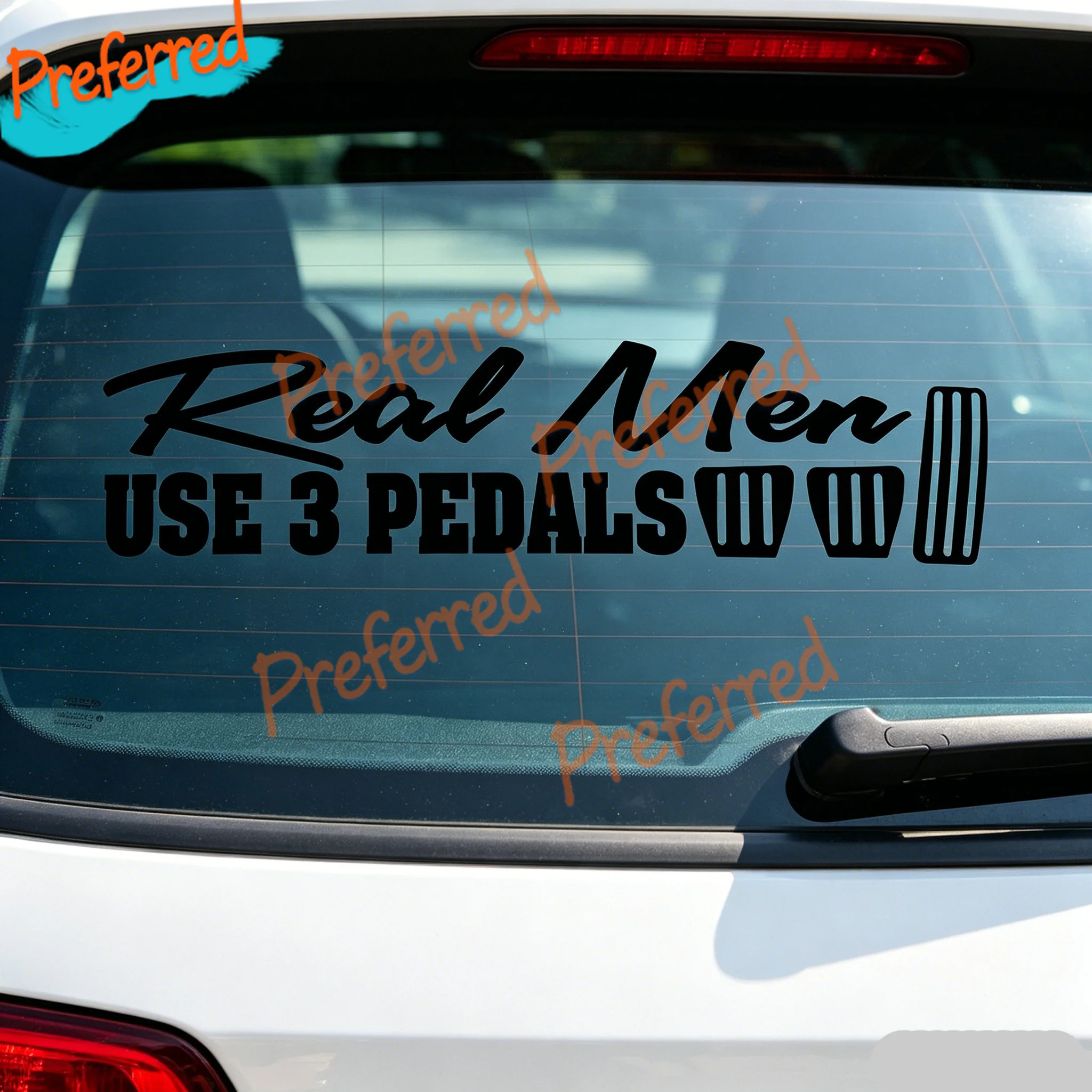2x Real Men Use 3 Pedal Stick Shift for The Street Outlaw JDM Stickers Customizable in Any Sticker Size - No Background