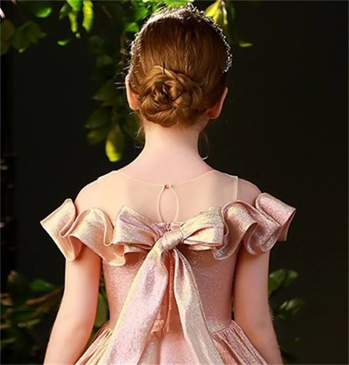 Robe de Princesse Rose Brillante à Fleurs pour Fille, Tenue de Mariage Élégante, de Bal, de Concours, de ixd'Anniversaire pour Enfant, avec Nministériels d, de Première Communion