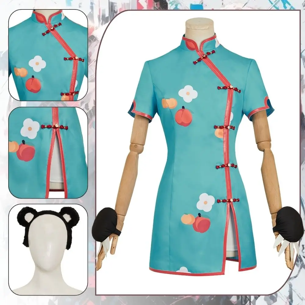 Anime Yashiro Nene Cosplay Fantasia Hanako Kun Of Toilet Bound Costume for Women Female Disguise Cheongsam Wigs Hallowmas Suit