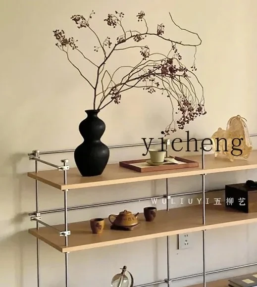 

FY5 Open Optical Axis Display Stand Home Mobile Stainless Steel Storage Rack Display Decoration Rack