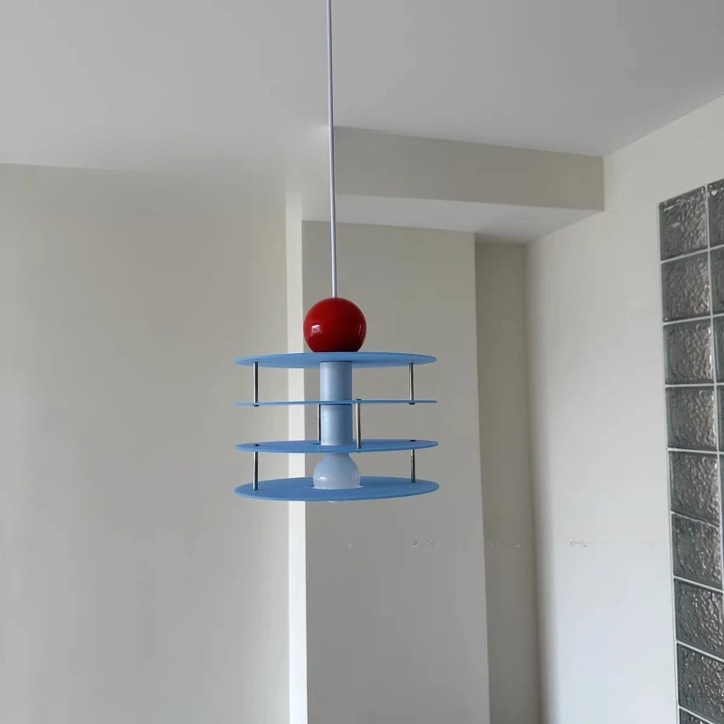 

New personalized color dopamine distribution acrylic chandelier Nordic contrasting color bedroom bedside chandelier