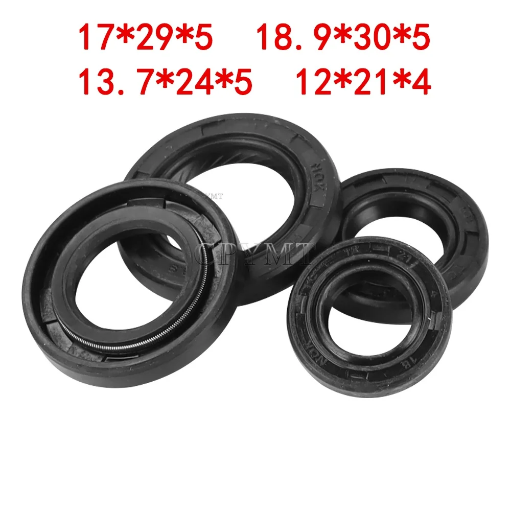 17*29*5 18.9*30*5 13.7*24*5 12*21*4 Engine Oil Seal Kit ATV Go Kart Parts Fit For 50CC 70CC 90CC 110CC 125CC