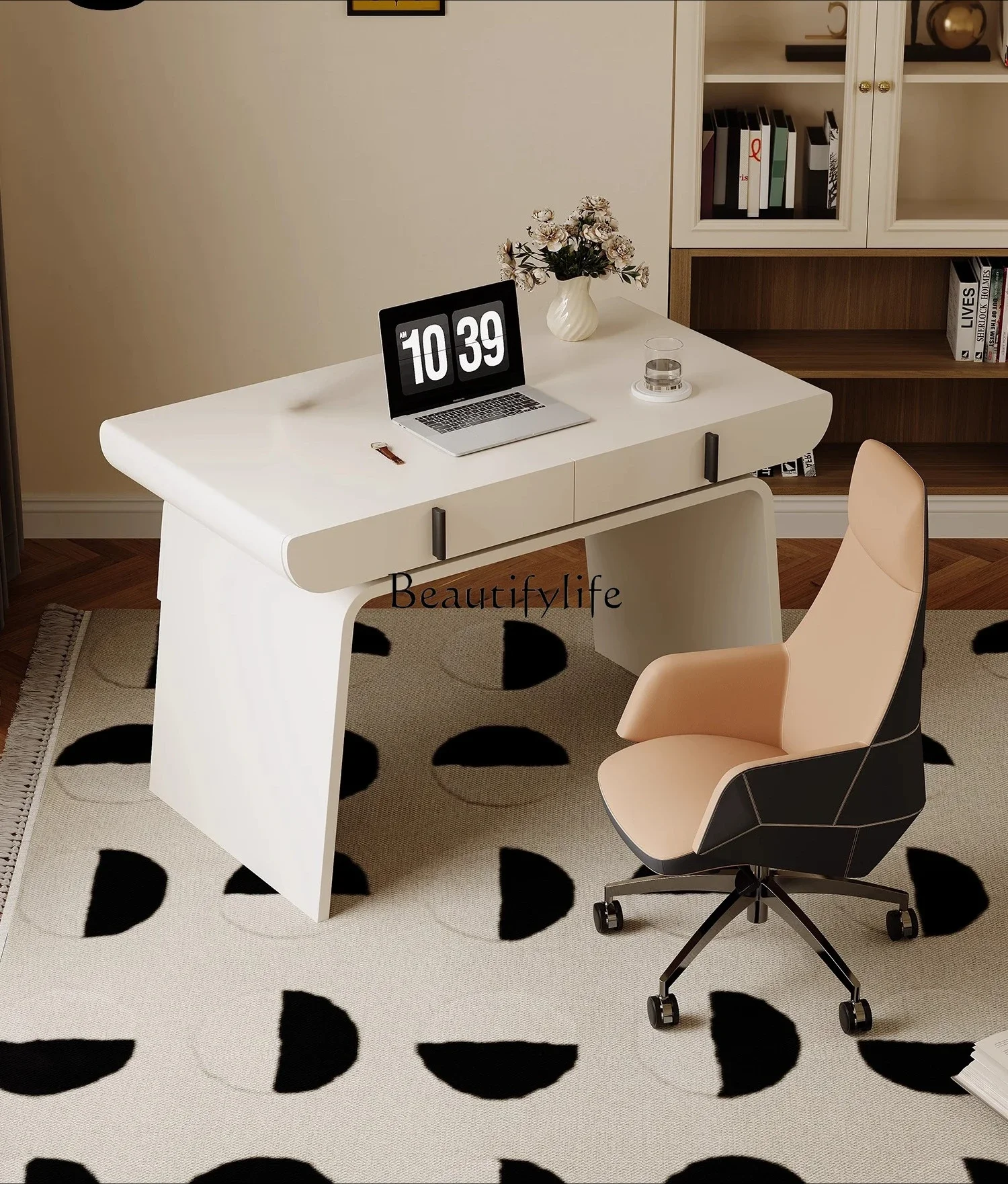 

yj5 *French cream style 1.2 meters desk light luxury advanced inductive computer desk