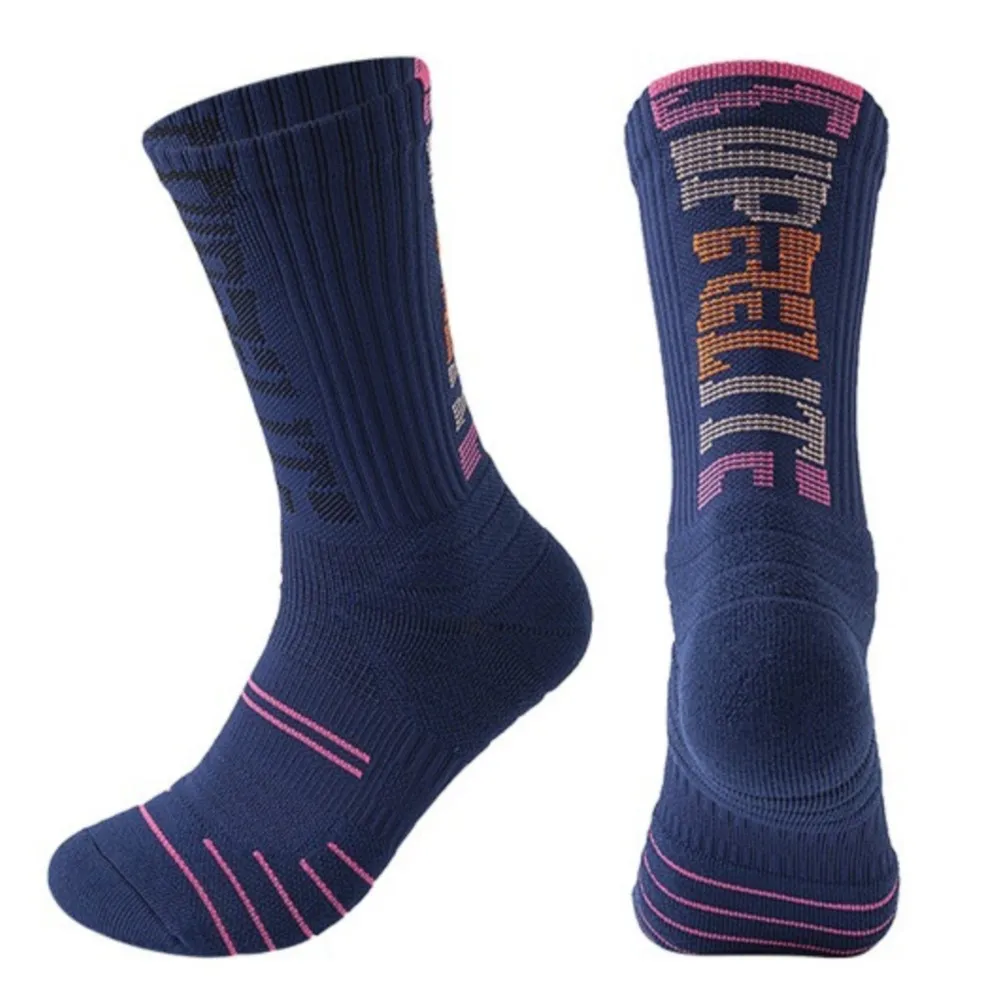 

Sports Sock New Crew Dress Leisure Men Athletic Elite Basketball high-top Towel Bottom Practical Train Men Professional 1W57