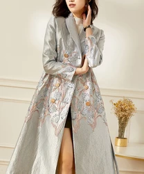 Gentle Style British Temperament Small Fragrant Style Silver Long Dress