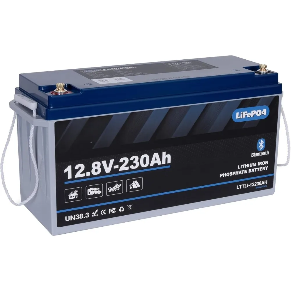 

Литиевая батарея Bluetooth LiFePO4, 12 В, 230 Ач, элементы класса A, BMS 200 А, защита от низкой температуры, глубокий цикл, пиковая батарея 600 А/5 с