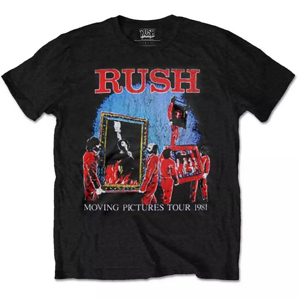 تي شيرت Rush Moving Pictures Tour أسود جديد 2025 جديد شخصي أوروبي وأمريكي Y2k عتيق عصري رائع