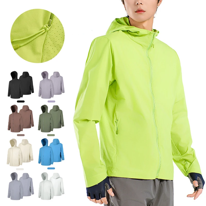 

(S-4XL)Men Women Ultra-light Sun-Protecive Running Jacket UPF50+ Windproof Skin Layer for Travel,Trekking,Fishing Thin Coat