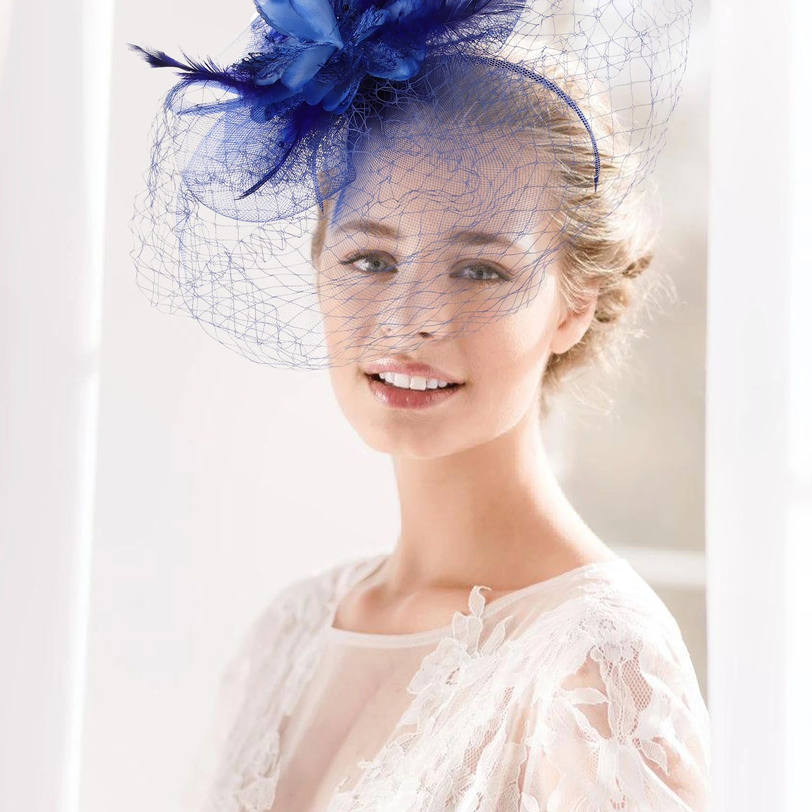 

Mesh Headdress Wedding Hair Decor Veil Hat Bridal Party Accessory Headpiece Women Hairstyle Photoshoot